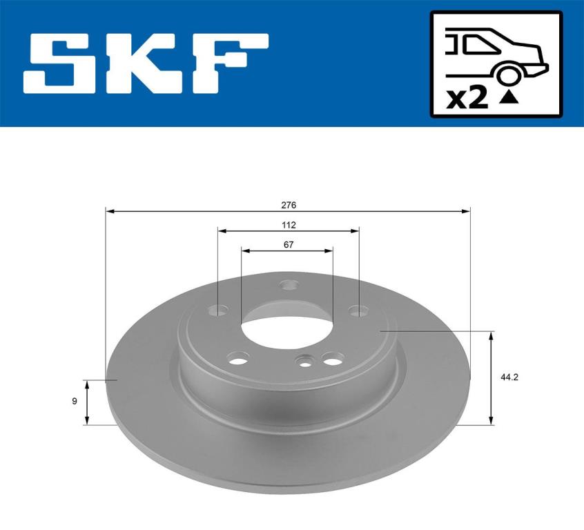 Discos de freno SKF ref. VKBD 91065 S2