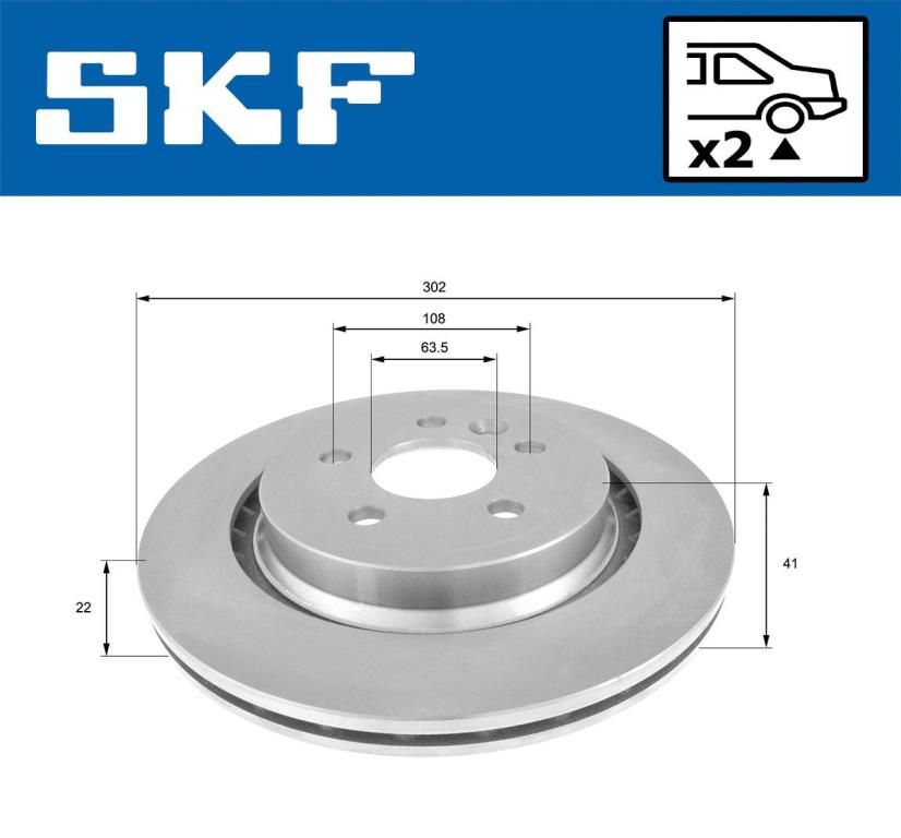 Discos de freno SKF ref. VKBD 91075 V2