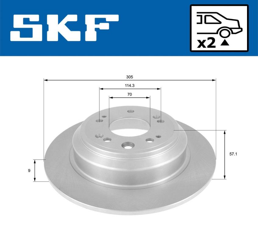 Disques de frein SKF VKBD 91078 S2
