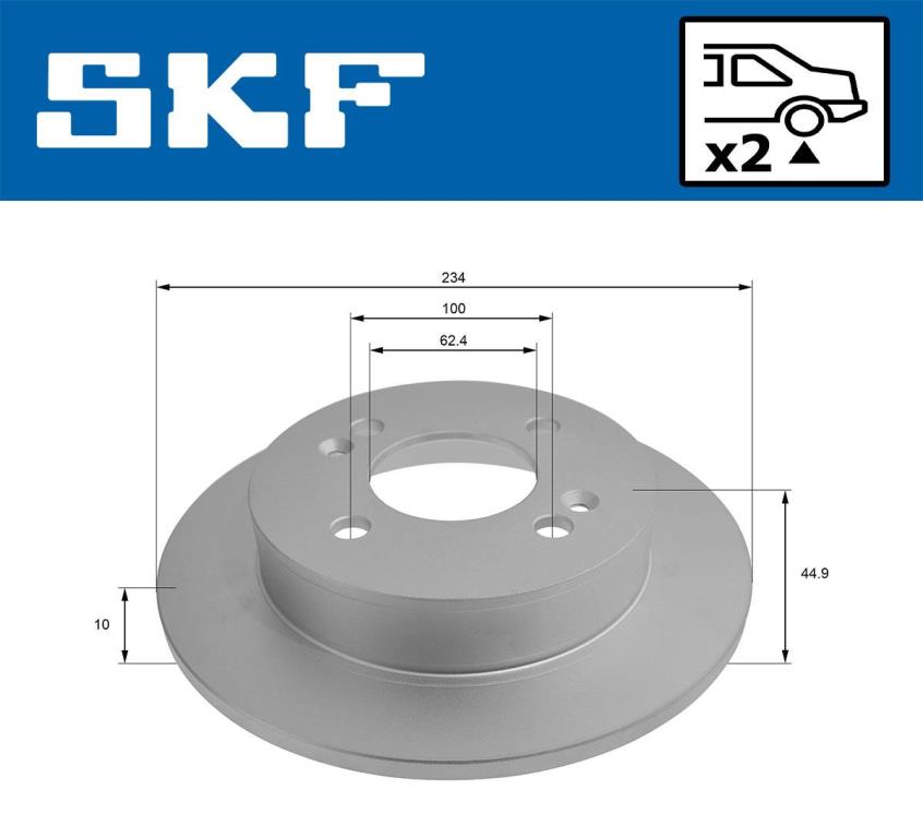 Discos de freno SKF ref. VKBD 91088 S2