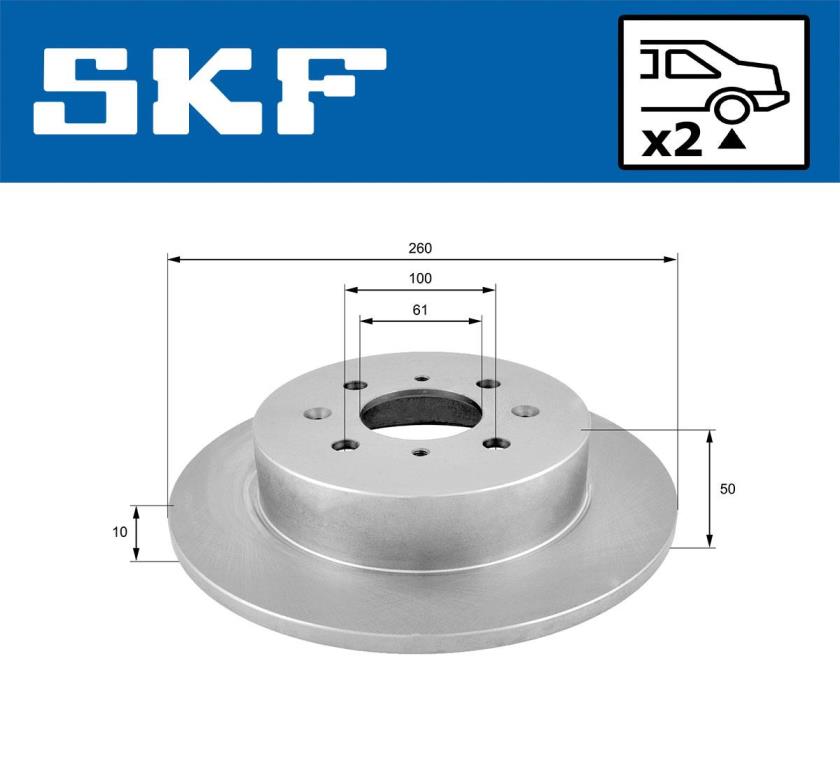 Discos de freno SKF ref. VKBD 91096 S2