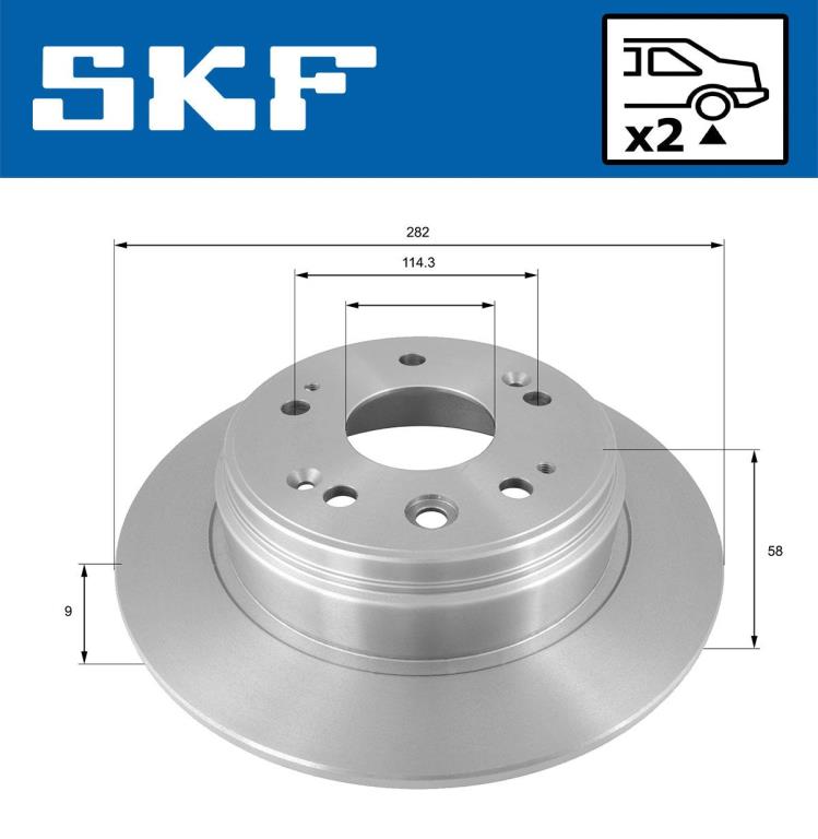 Disques de frein SKF VKBD 91098 S2