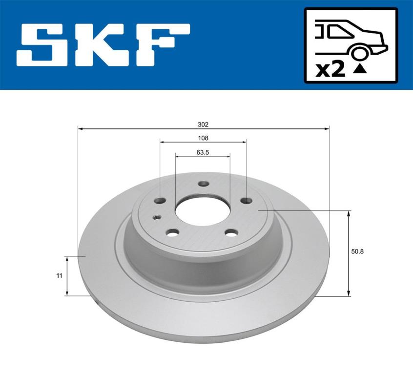 Discos de freno SKF ref. VKBD 91101 S2