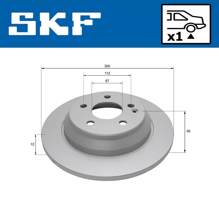 Disques de frein SKF ref. VKBD 91102 S1