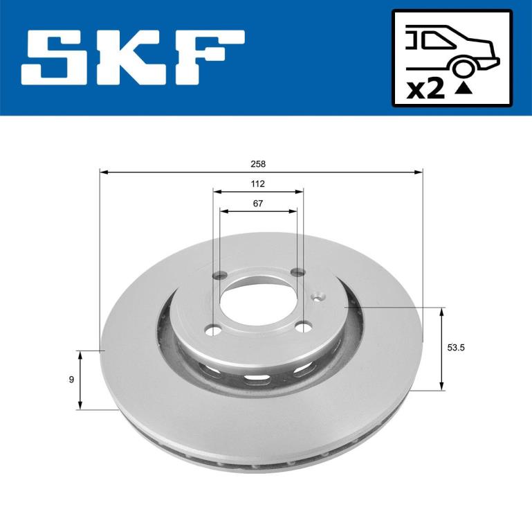 Discos de freno SKF ref. VKBD 91131 S2