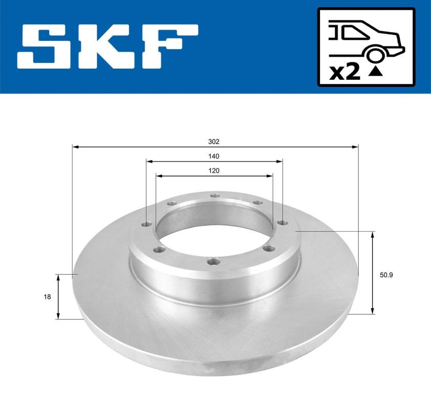 Discos de travão SKF ref. VKBD 91136 S2