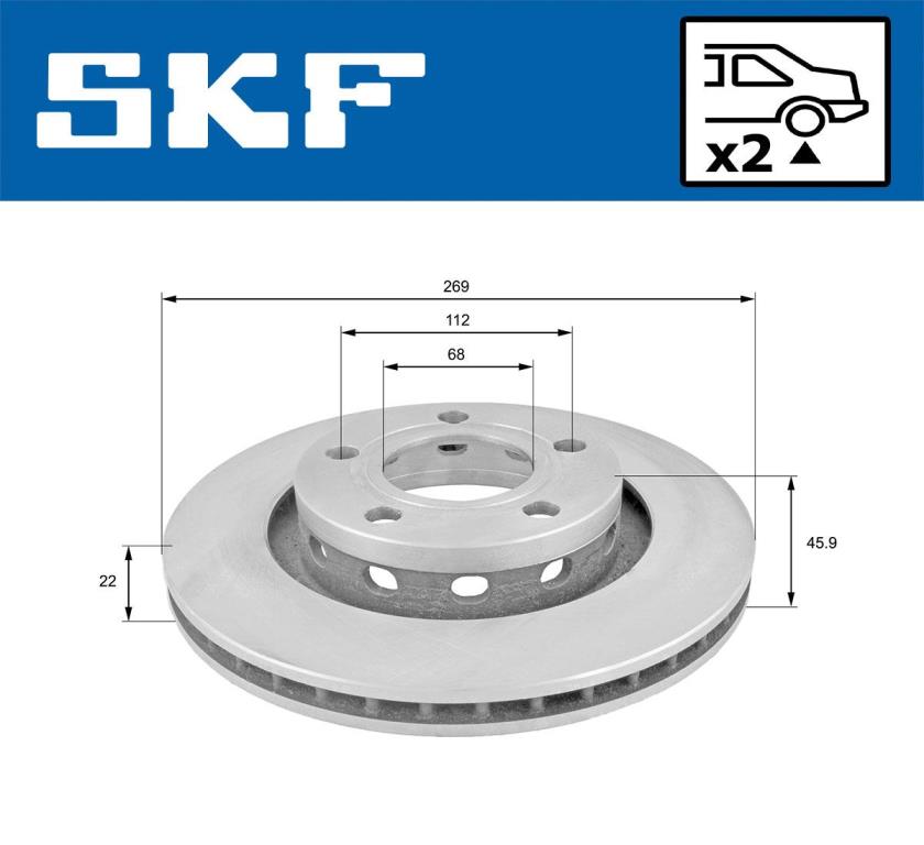 Disques de frein SKF VKBD 91144 V2