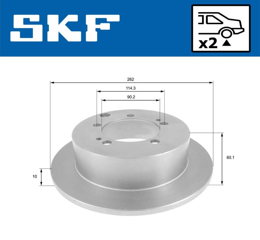Disques de frein SKF ref. VKBD 91178 S2