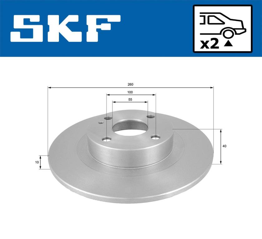 Discos de travão SKF ref. VKBD 91188 S2