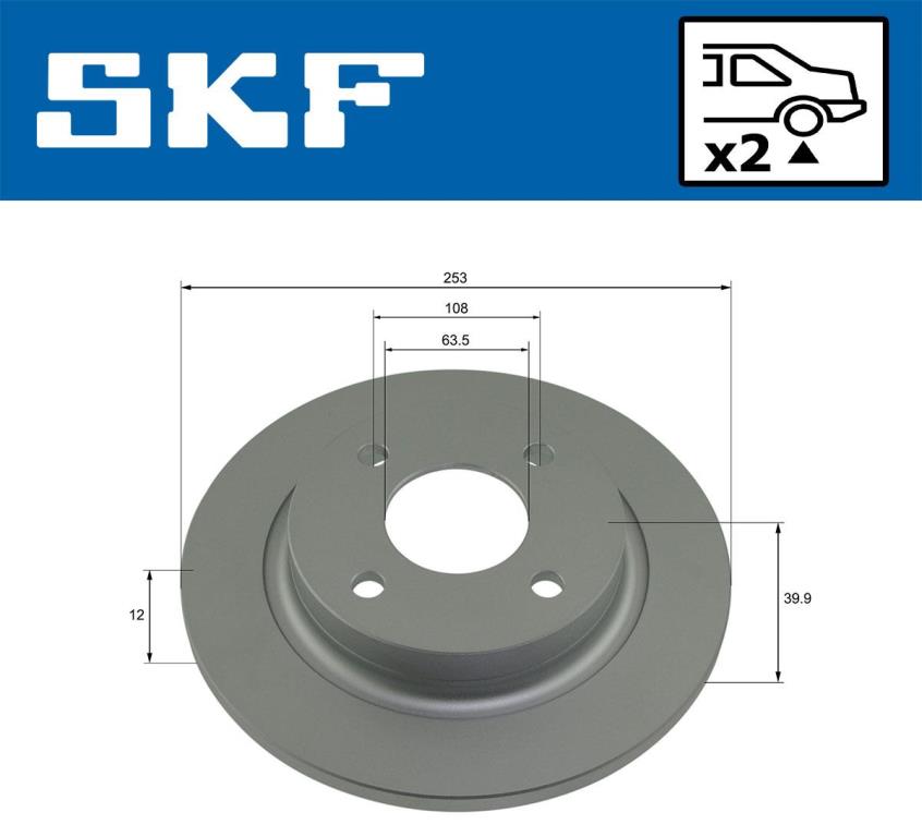 Discos de travão SKF ref. VKBD 91279 S2