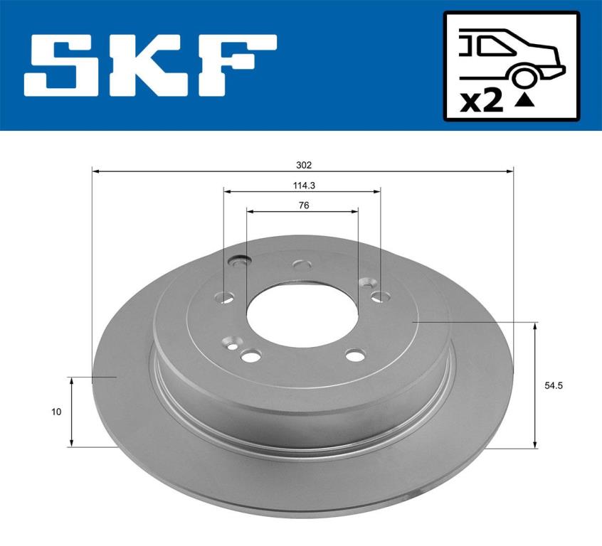 Disques de frein SKF ref. VKBD 91304 S2
