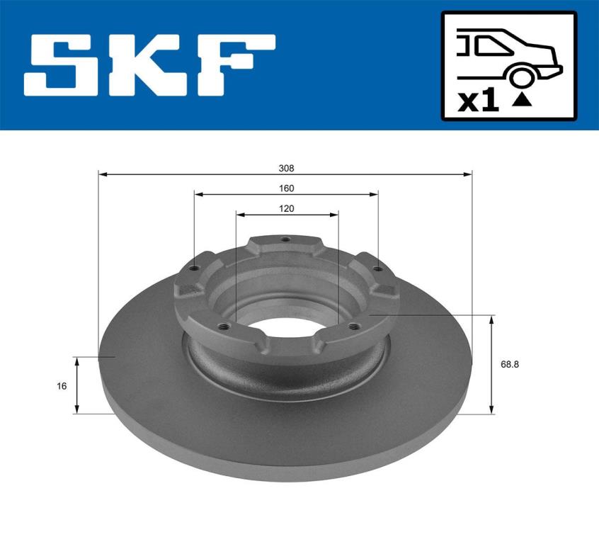 Discos de travão SKF ref. VKBD 91316 S1