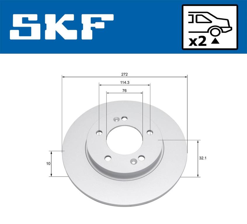 Disques de frein SKF ref. VKBD 91320 S2