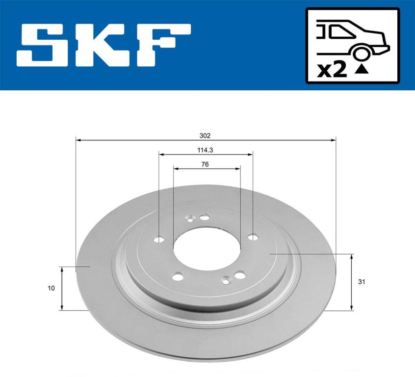 Discos de freno SKF ref. VKBD 91323 S2