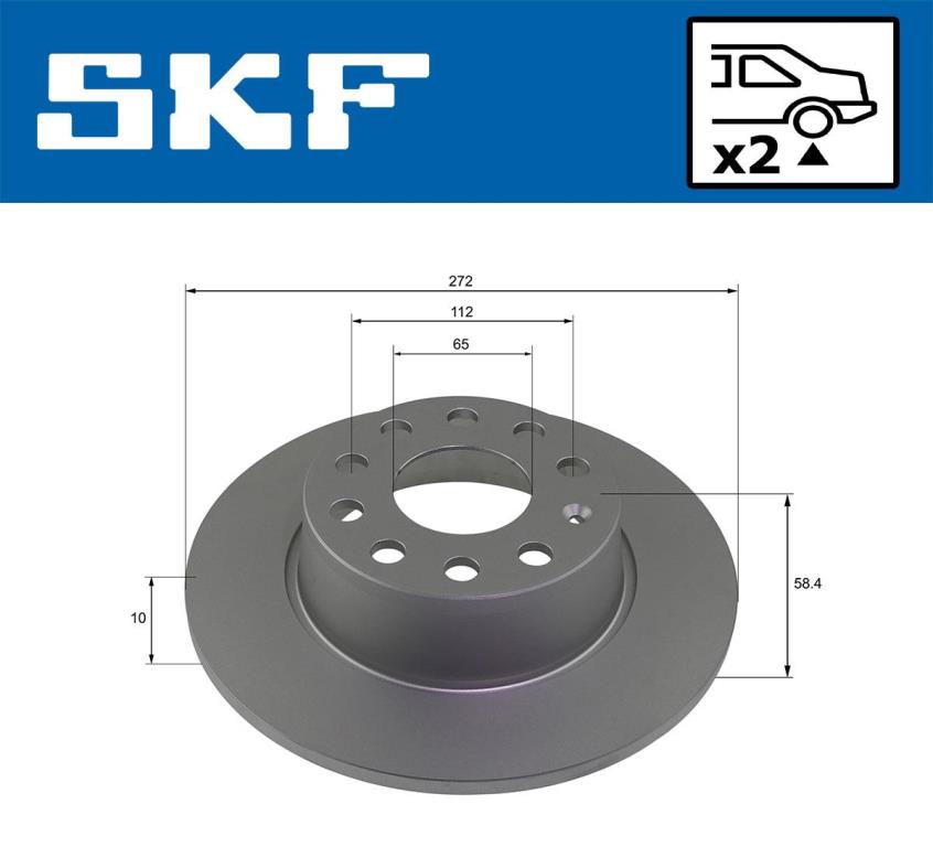 Disques de frein SKF VKBD 91344 S2
