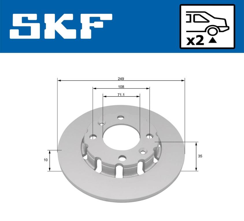 Discos de travão SKF ref. VKBD 91351 S2