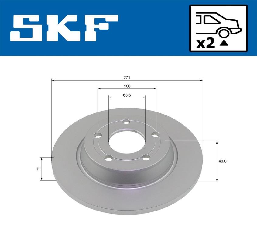 Discos de travão SKF ref. VKBD 91353 S2