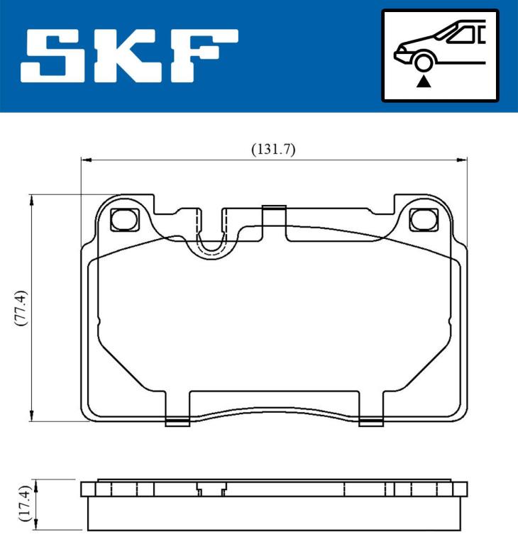 Jogo de 4 pastilhas de travão SKF ref. VKBP 80225