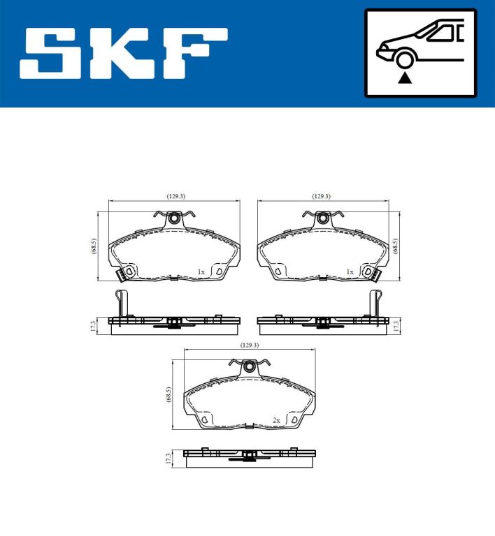 Jogo de 4 pastilhas de travão SKF ref. VKBP 80479 A