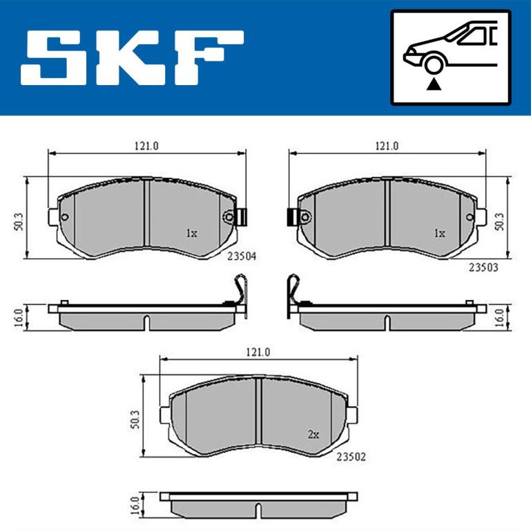 Jogo de 4 pastilhas de travão SKF ref. VKBP 80535 A
