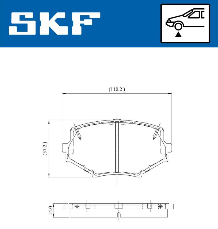 Jogo de 4 pastilhas de travão SKF ref. VKBP 80564 A