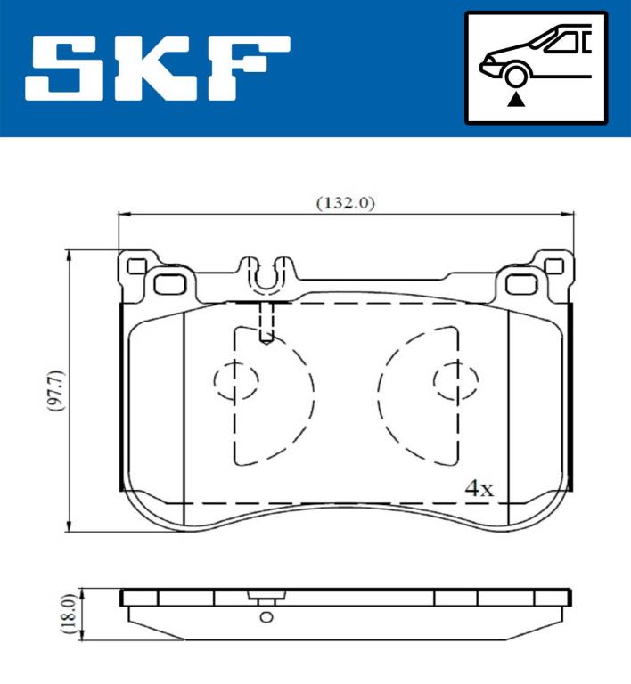 Jogo de 4 pastilhas de travão SKF ref. VKBP 80631