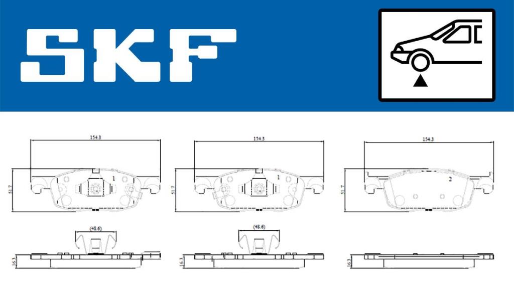 Jogo de 4 pastilhas de travão SKF ref. VKBP 81346 A