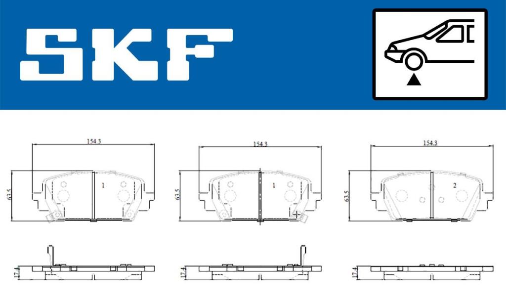 Jogo de 4 pastilhas de travão SKF ref. VKBP 81359 A