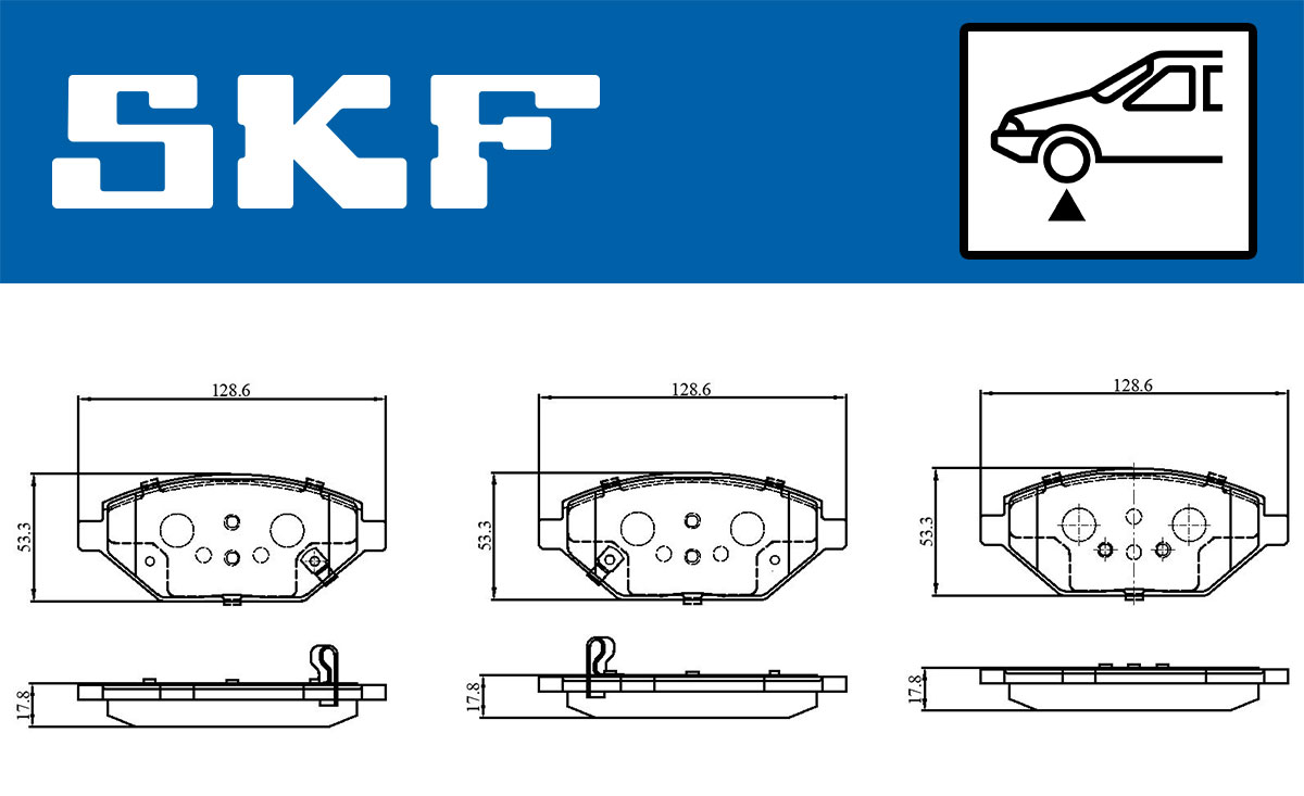 Jogo de 4 pastilhas de travão SKF VKBP 81426 A