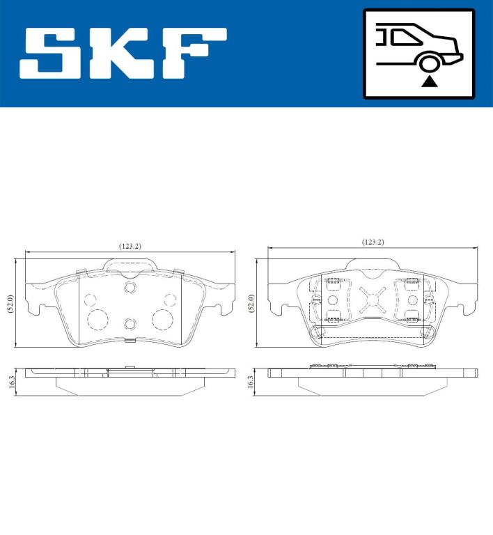 Jogo de 4 pastilhas de travão SKF ref. VKBP 90178