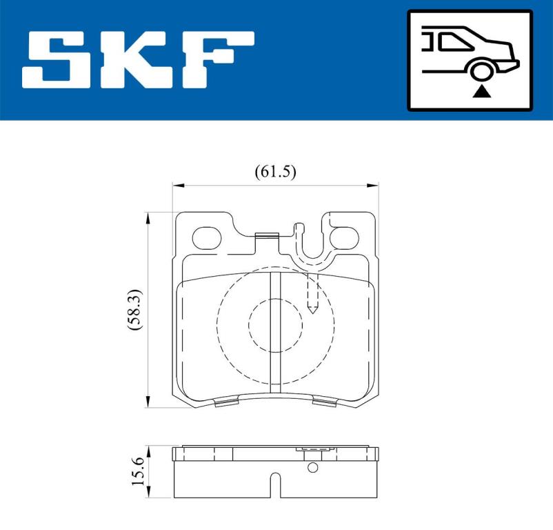 Jogo de 4 pastilhas de travão SKF ref. VKBP 90373