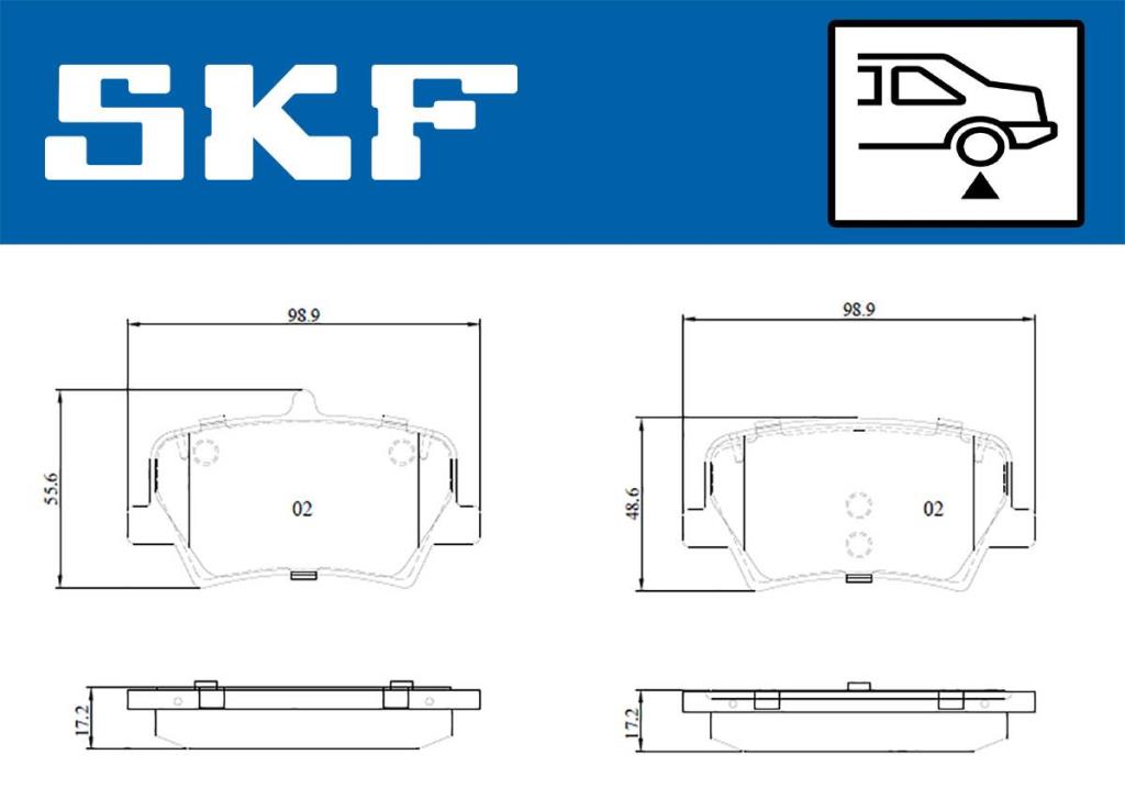 Jogo de 4 pastilhas de travão SKF ref. VKBP 91318