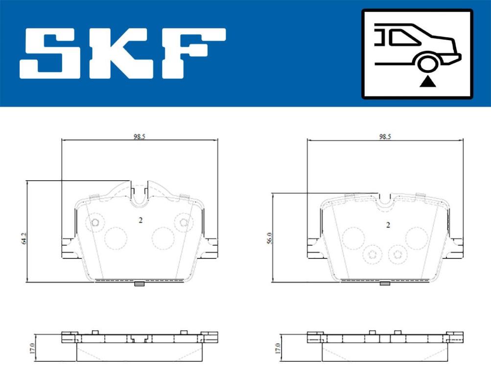 Jogo de 4 pastilhas de travão SKF ref. VKBP 91319
