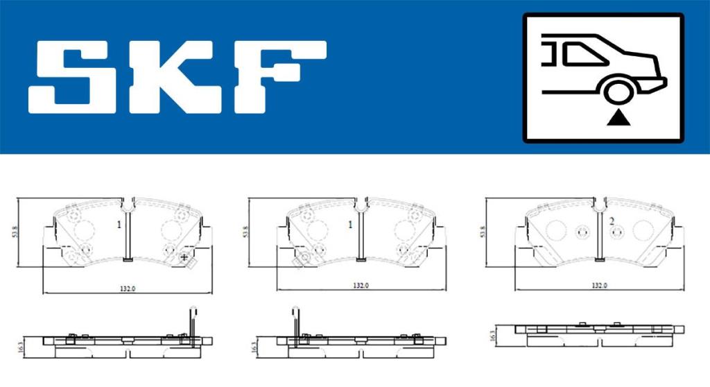 Jogo de 4 pastilhas de travão SKF ref. VKBP 91351 A