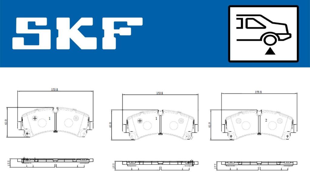 Jogo de 4 pastilhas de travão SKF ref. VKBP 91352 A