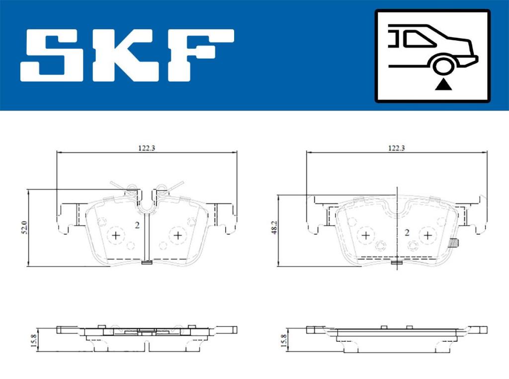 Jogo de 4 pastilhas de travão SKF ref. VKBP 91354