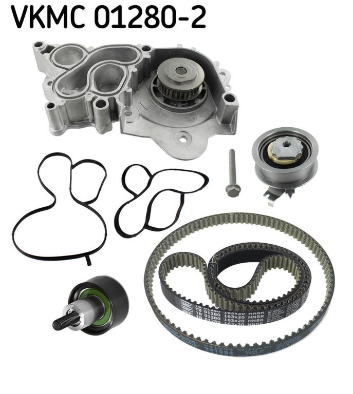 Pompe à eau + kit de courroie de distribution (Kit courroie de distribution) SKF ref. VKMC 01280-2