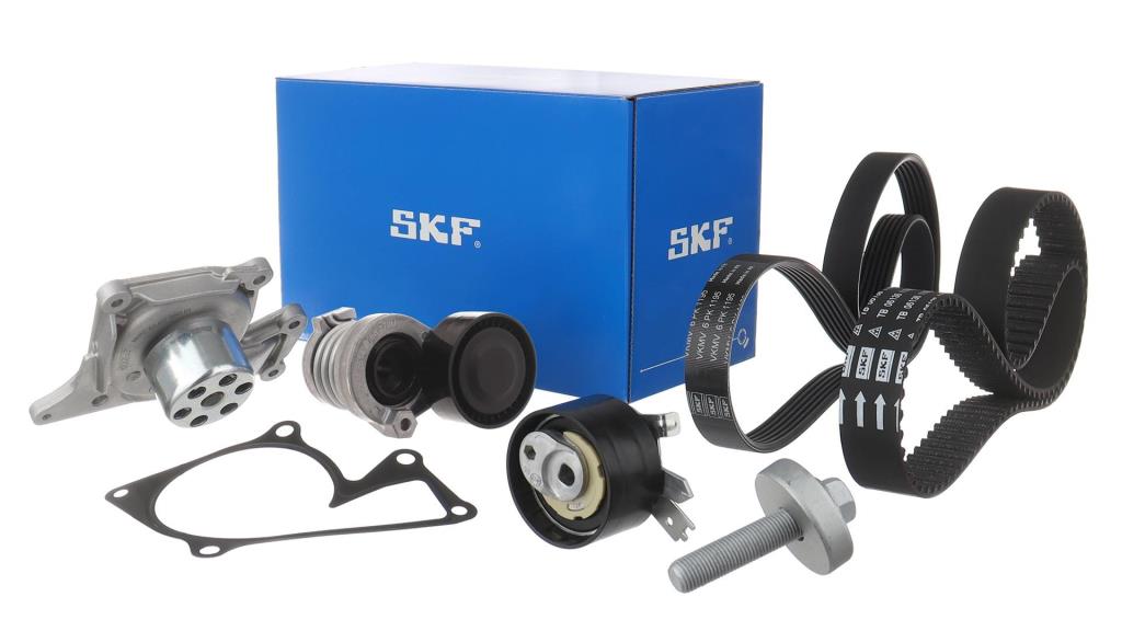 Pompe à eau + kit de courroie de distribution (Kit courroie de distribution) SKF ref. VKMC 16001