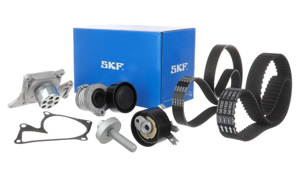Pompe à eau + kit de courroie de distribution (Kit courroie de distribution) SKF ref. VKMC 16003
