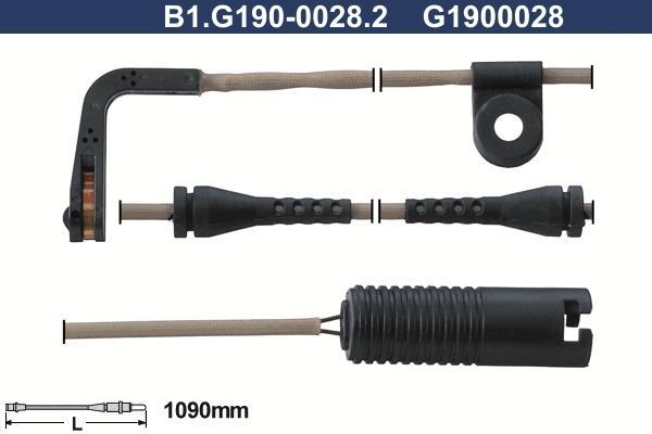 Contacteur de témoin d'usure (Témoin d'usure plaquettes) GALFER B1.G190-0028.2