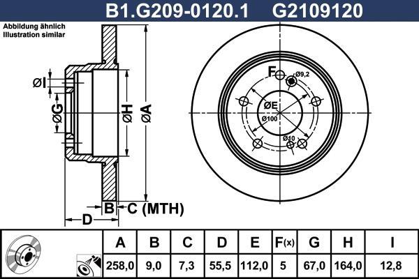 Disques de frein GALFER ref. B1.G209-0120.1