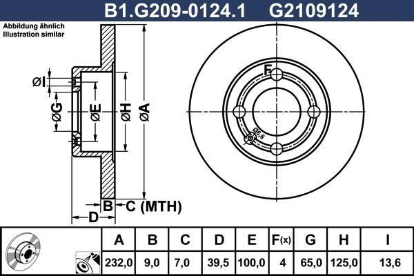 Disques de frein GALFER ref. B1.G209-0124.1