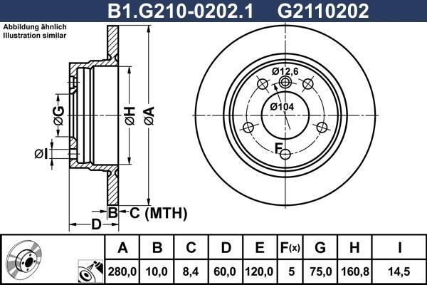 Disques de frein GALFER ref. B1.G210-0202.1