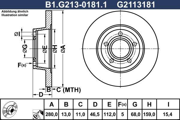Disques de frein GALFER ref. B1.G213-0181.1