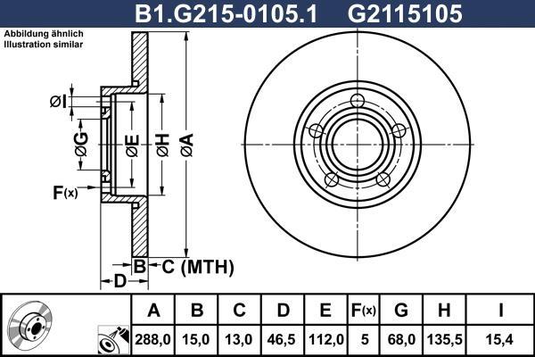 Disques de frein GALFER ref. B1.G215-0105.1
