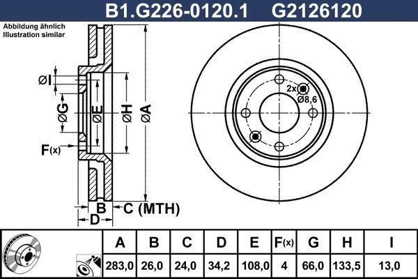 Disques de frein GALFER ref. B1.G226-0120.1