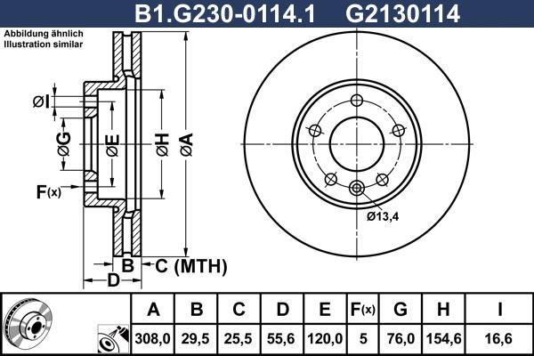 Discos de travão GALFER ref. B1.G230-0114.1