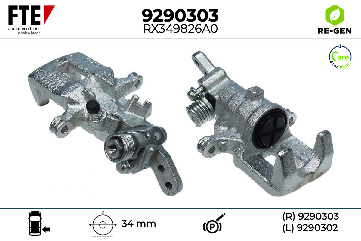 Étrier de frein FTE automotive GmbH ref. 9290303