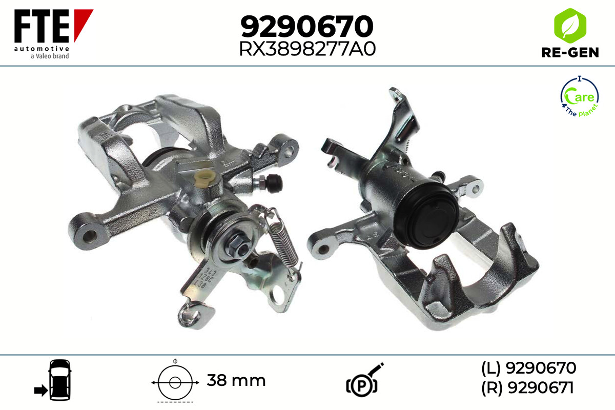 Étrier de frein FTE automotive GmbH ref. 9290670