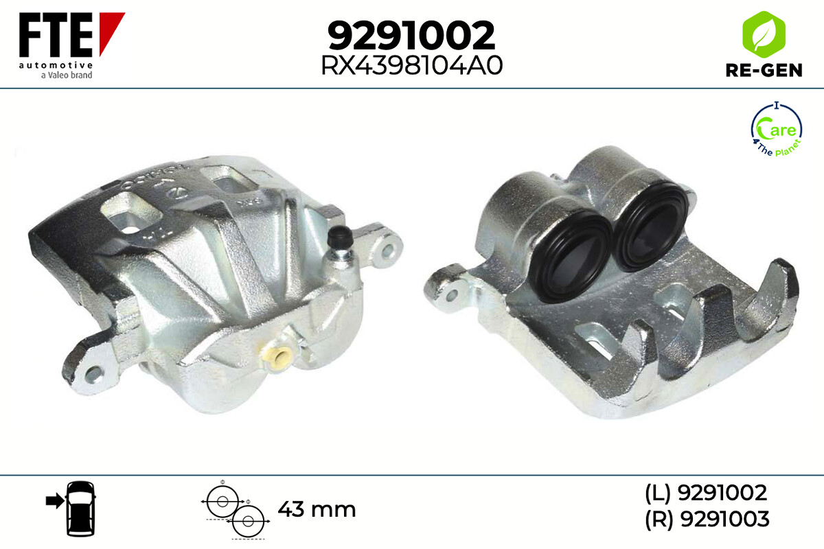 Étrier de frein FTE automotive GmbH ref. 9291002